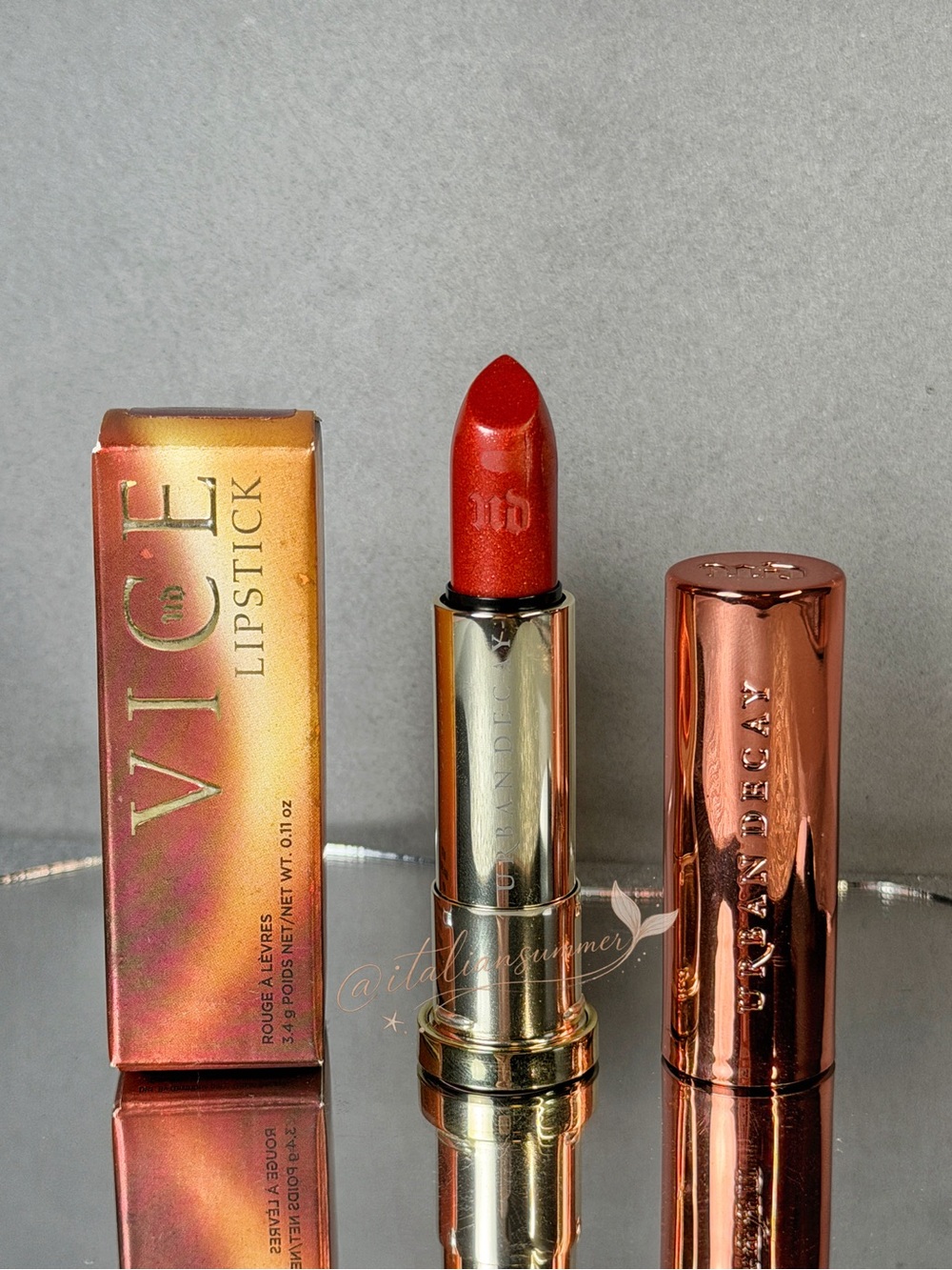 Urban Decay Heat Vice Lipstick Metallized Full Size 3.4g New in Box